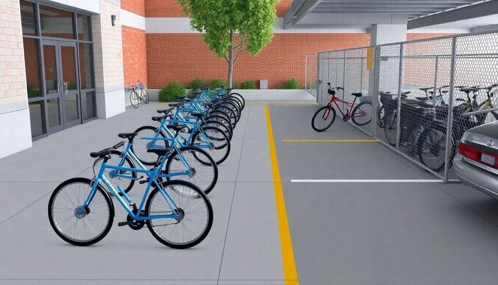 Велопарковки и их роль в городской мобильности - иллюстрация