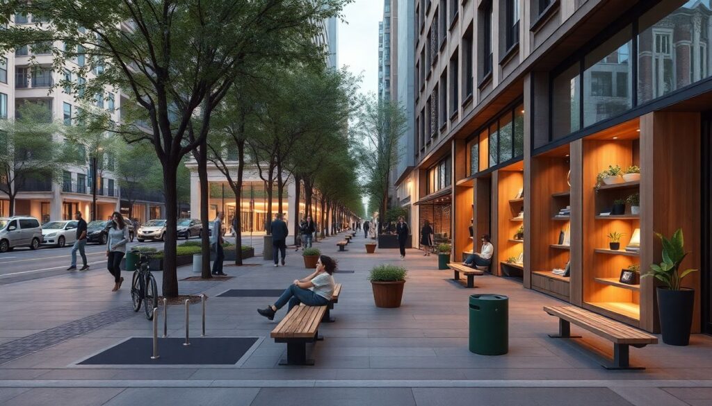 Культура улиц: роль мебельного фасада и городской мебели - иллюстрация