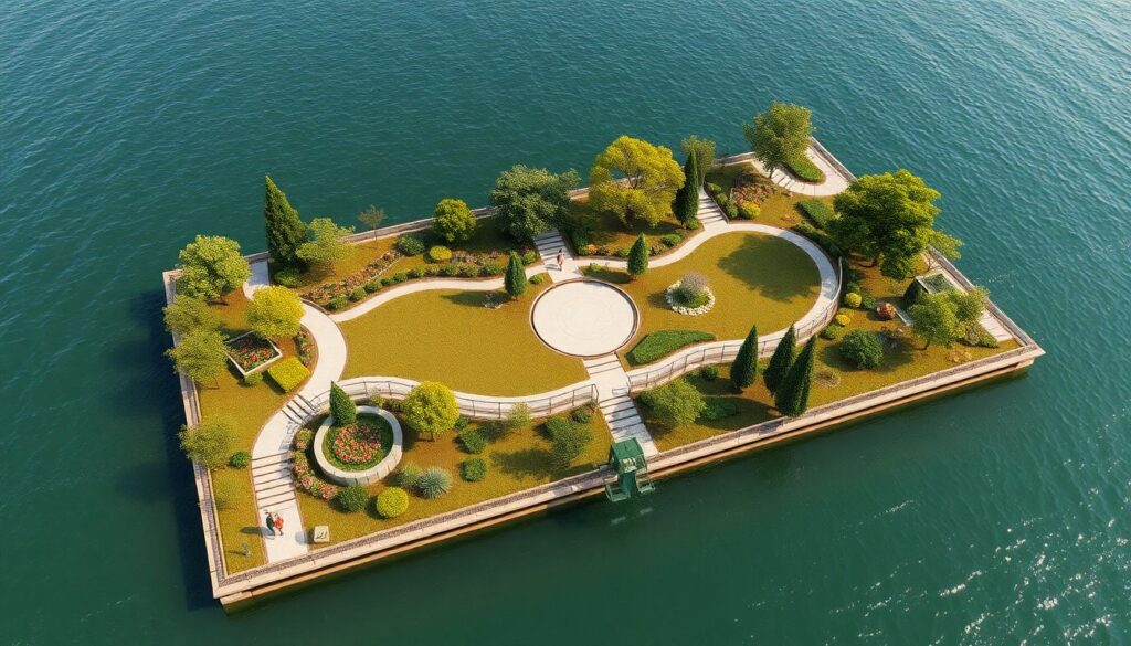 Плавающие парки и реверсивные каналы: новые подходы к зеленым зонам города - иллюстрация