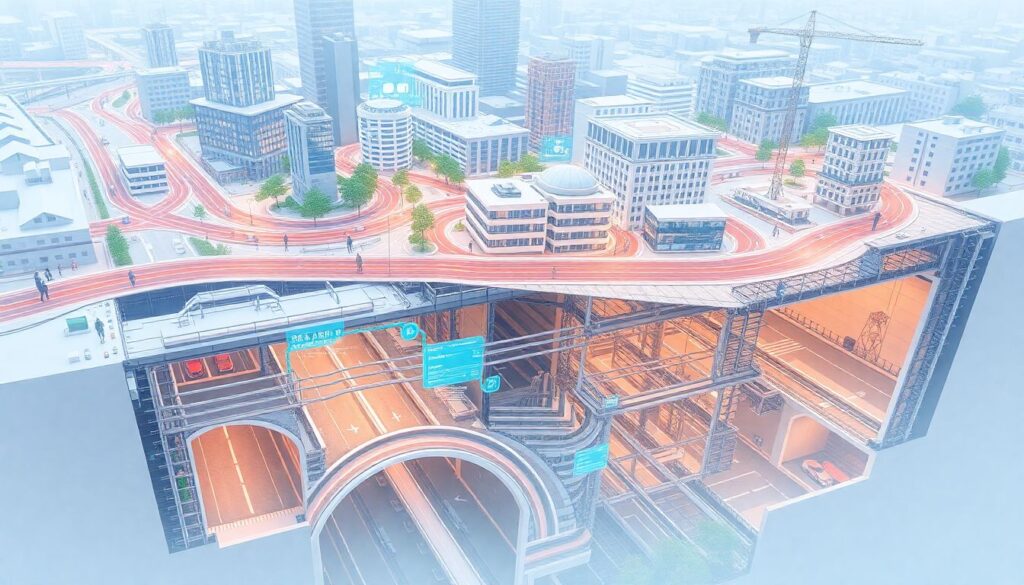 Устойчивые сети подземной инфраструктуры для пешеходных зон - иллюстрация