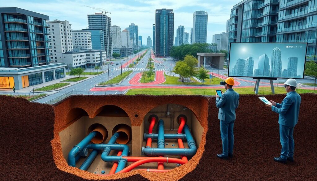 Устойчивые сети подземной инфраструктуры для пешеходных зон - иллюстрация