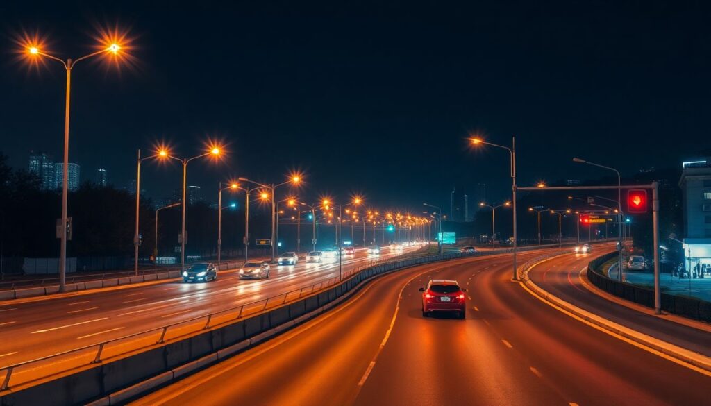 Экологическое освещение улиц и экономия энергии - иллюстрация